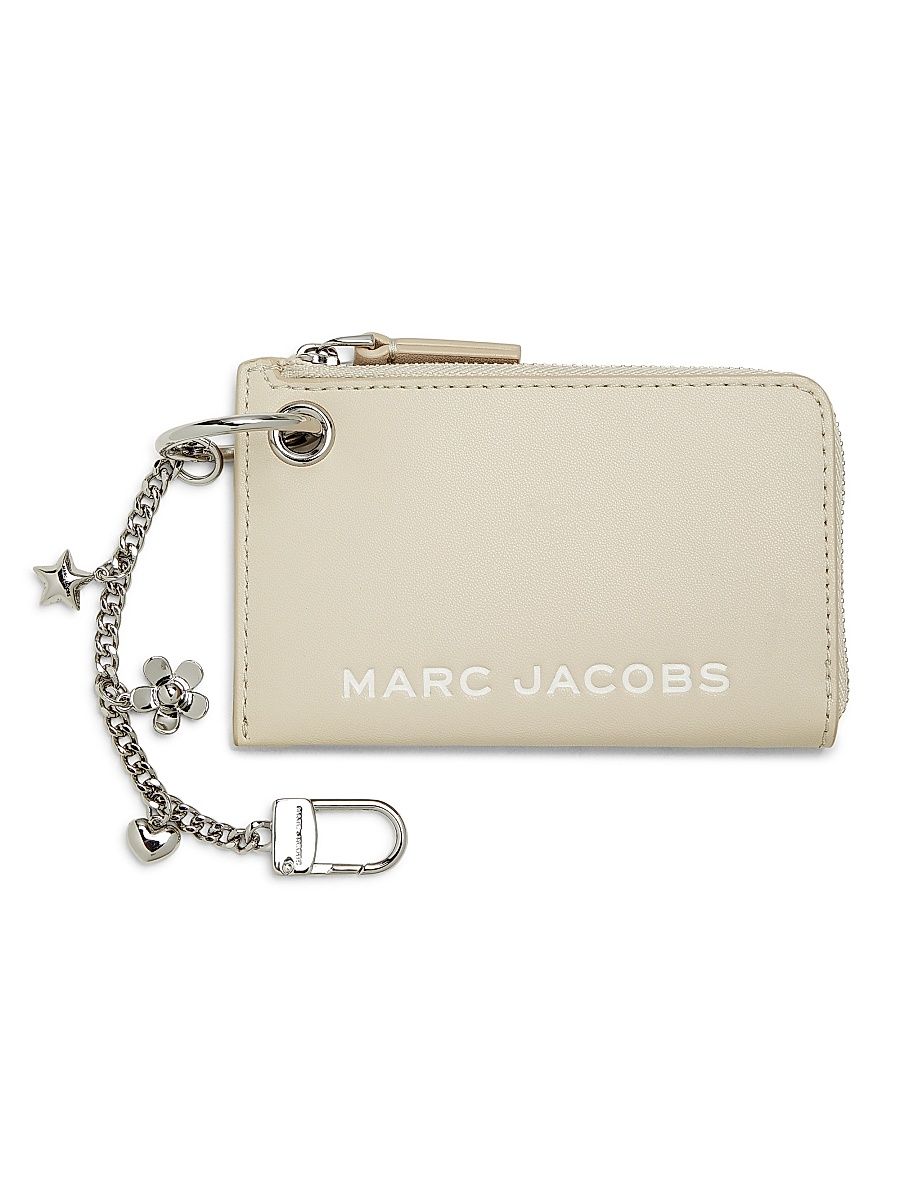 Women's Leather Charm Wallet - Cloud White
