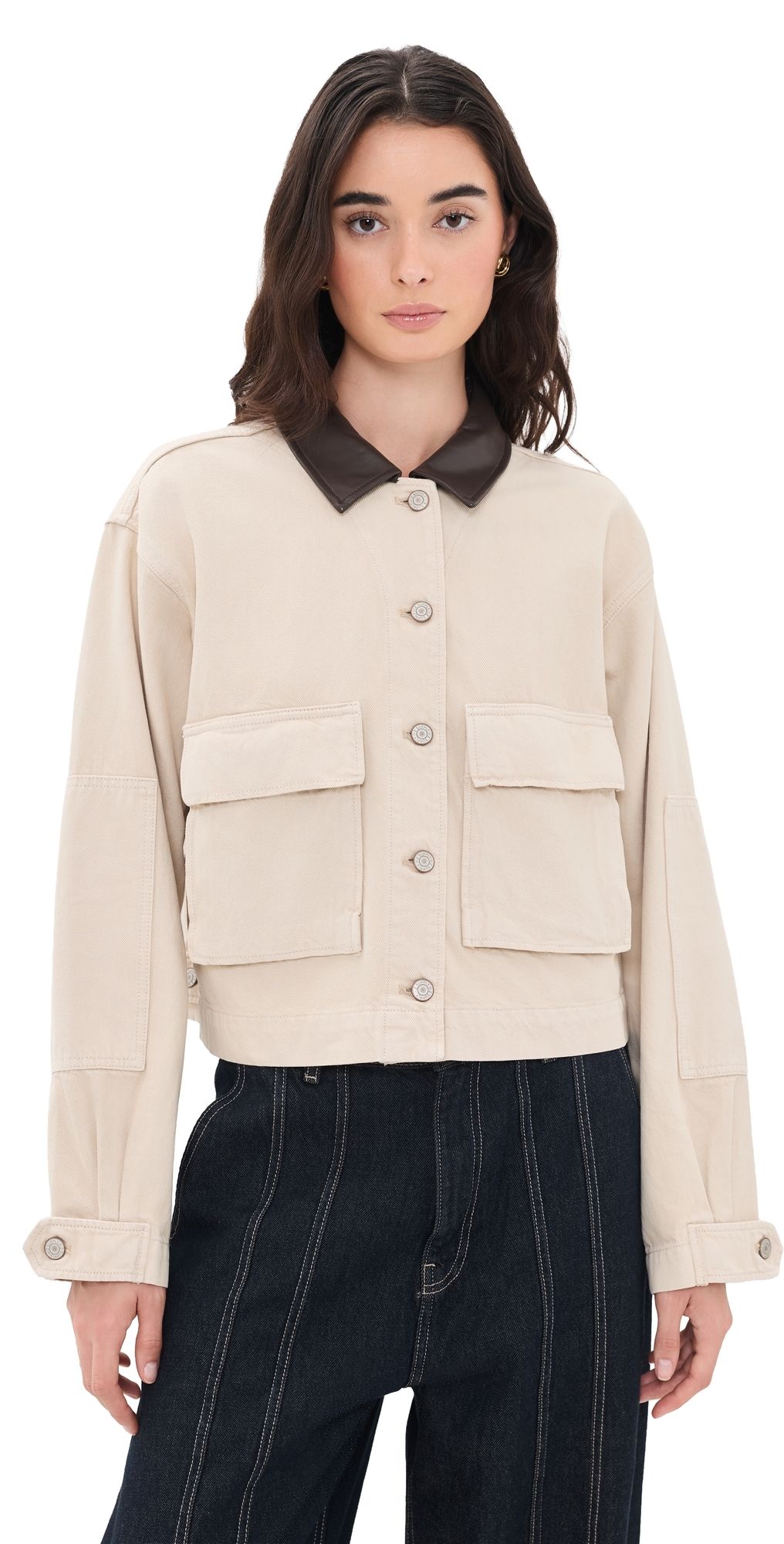 Z Supply Rey Cropped Jacket Soapstone L