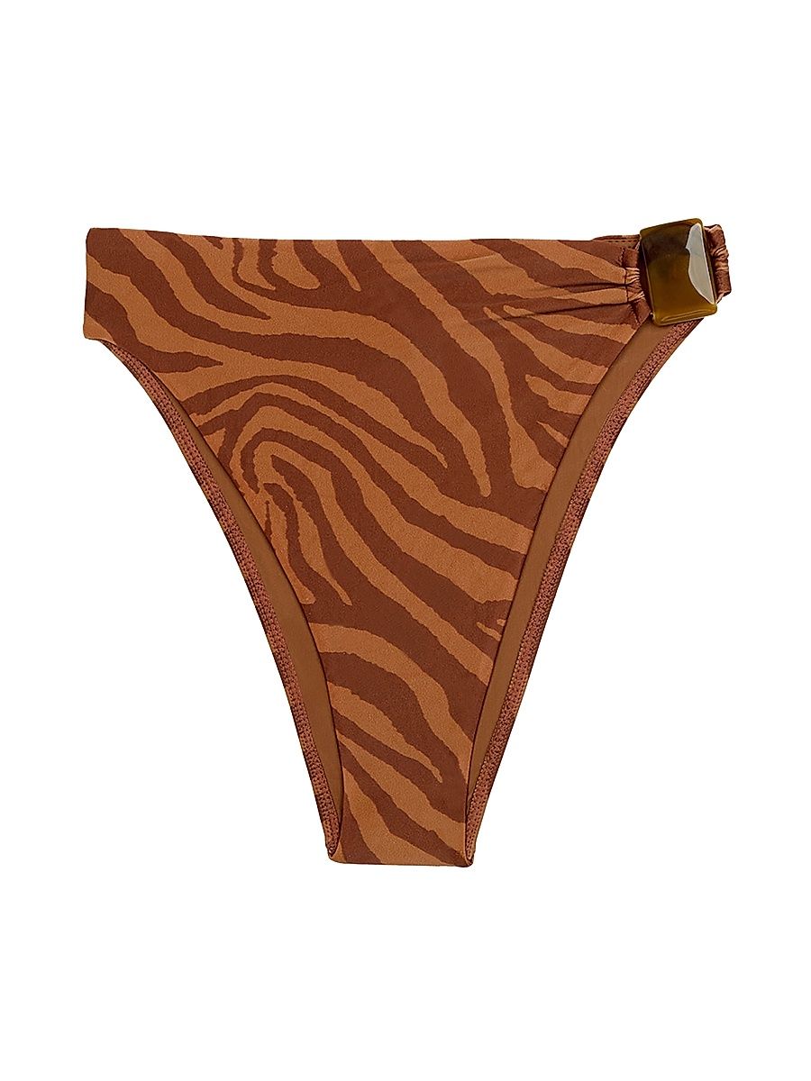 Women's Sundown Misty Animal-Print Bikini Bottom - Size Large