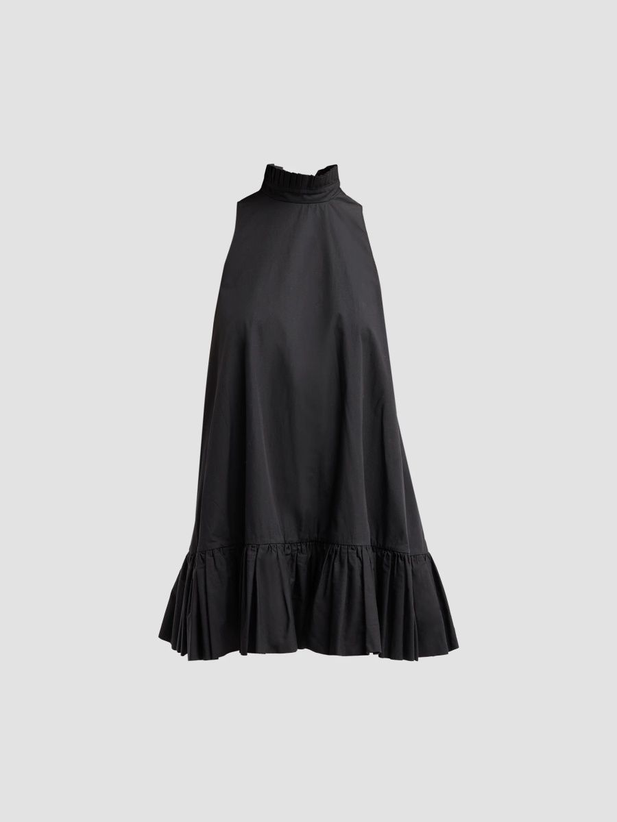Azeeza Women's Alcott Cotton Poplin Mini Dress - Black - Size XL