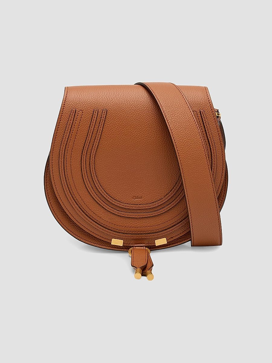 Women's Marcie Leather Saddle Bag - Woodrose