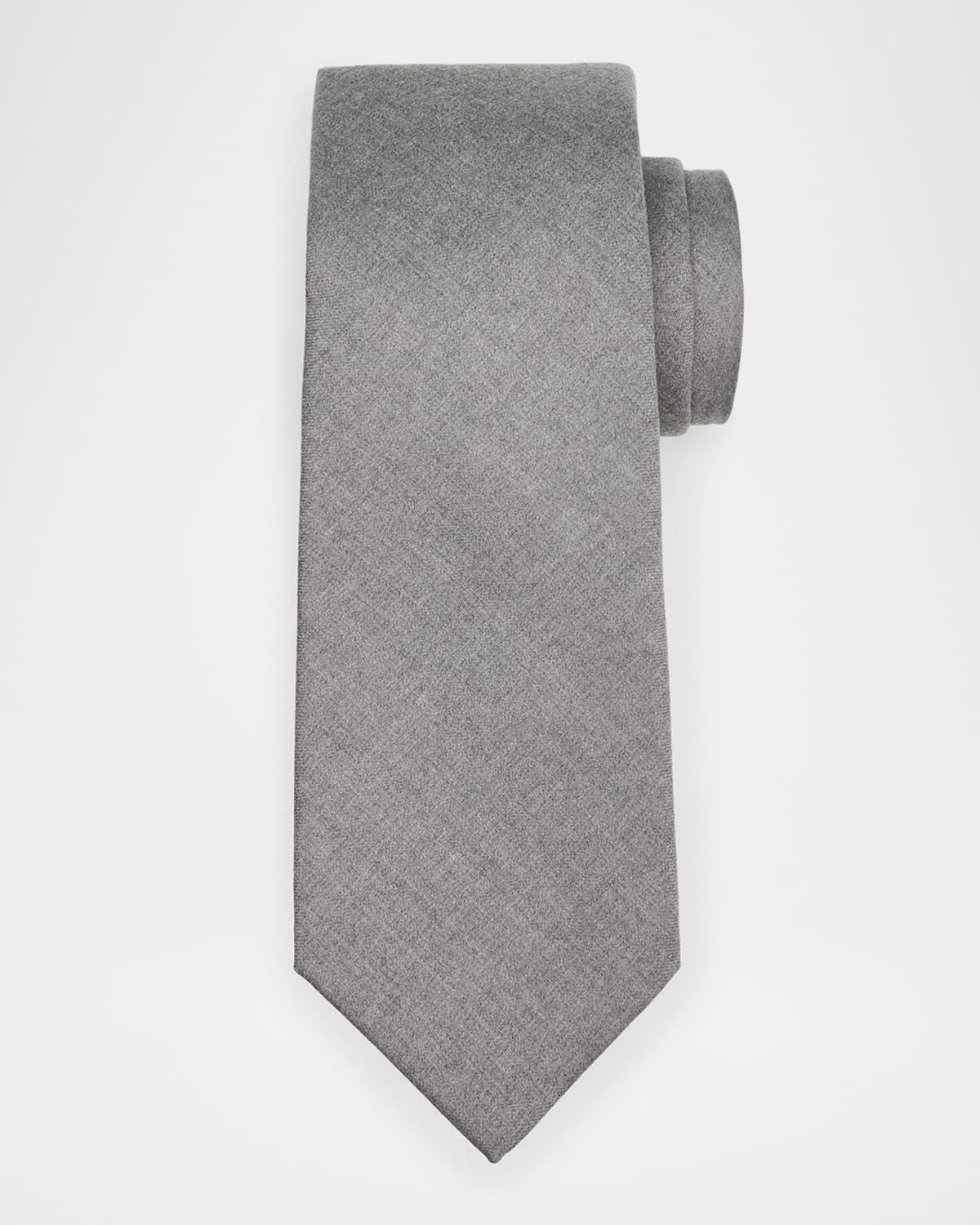 Men & apos;s Solid Wool 7-Fold Tie