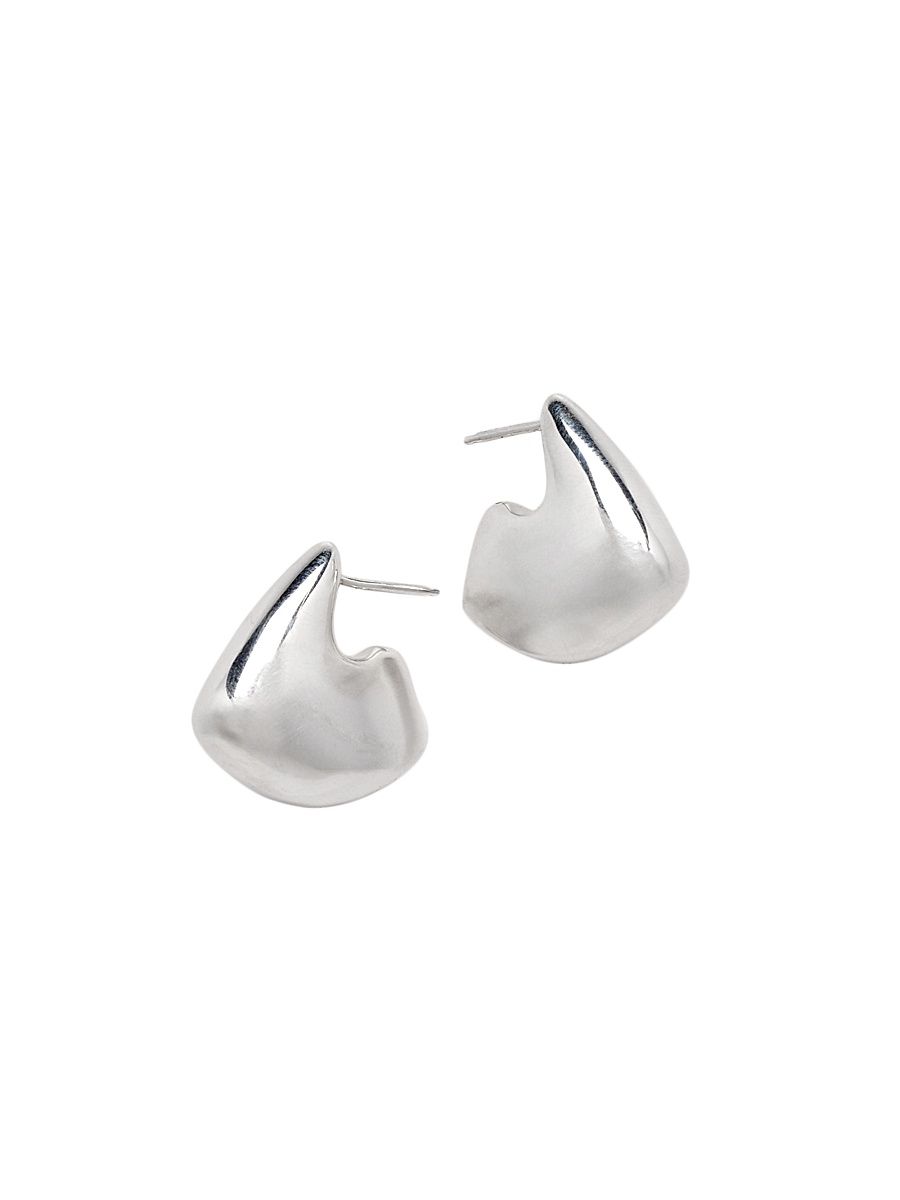 Women's Sterling Silver Geometric Earrings - Silver