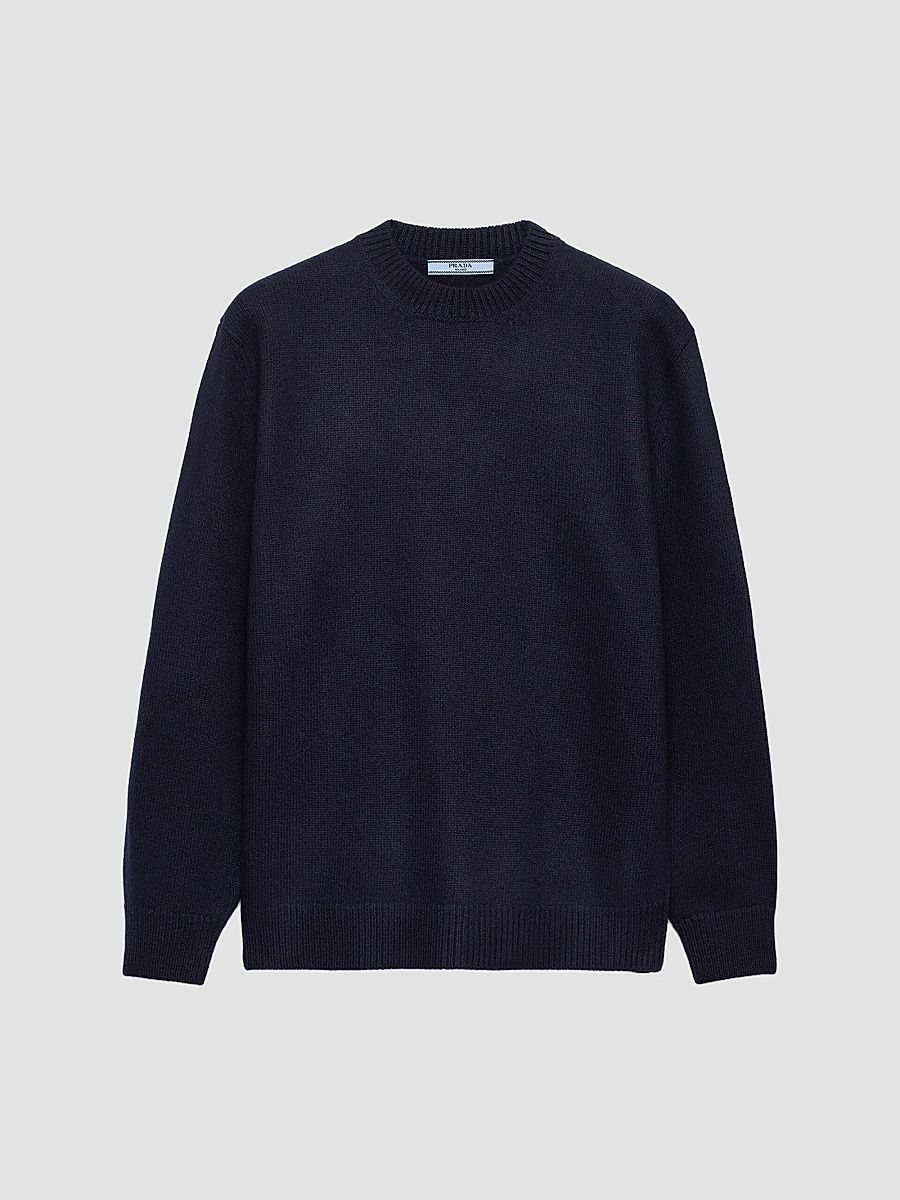 Women's Wool and Suede Sweater - Blue - Size 10