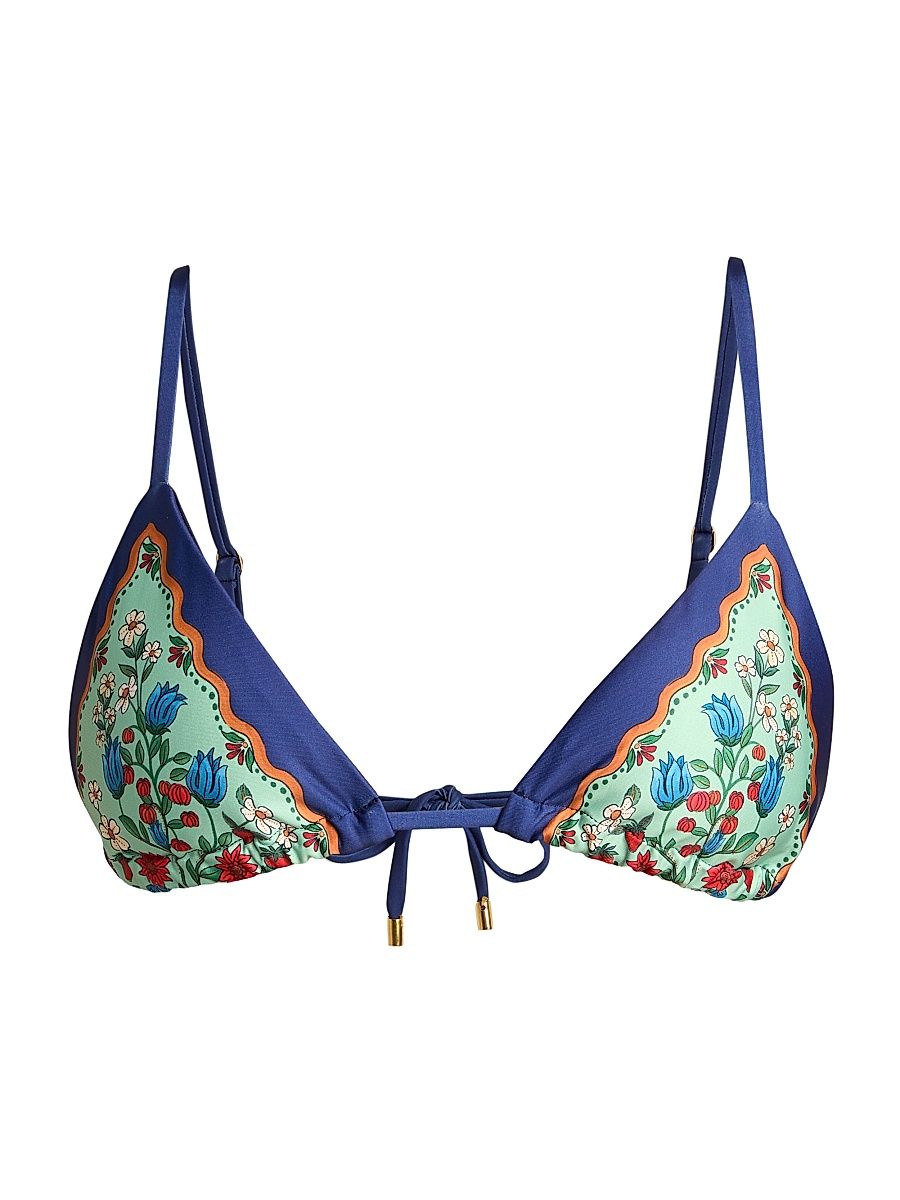 Women's Fruit Beauty Triangle Bikini Top - Faded Green - Size XL