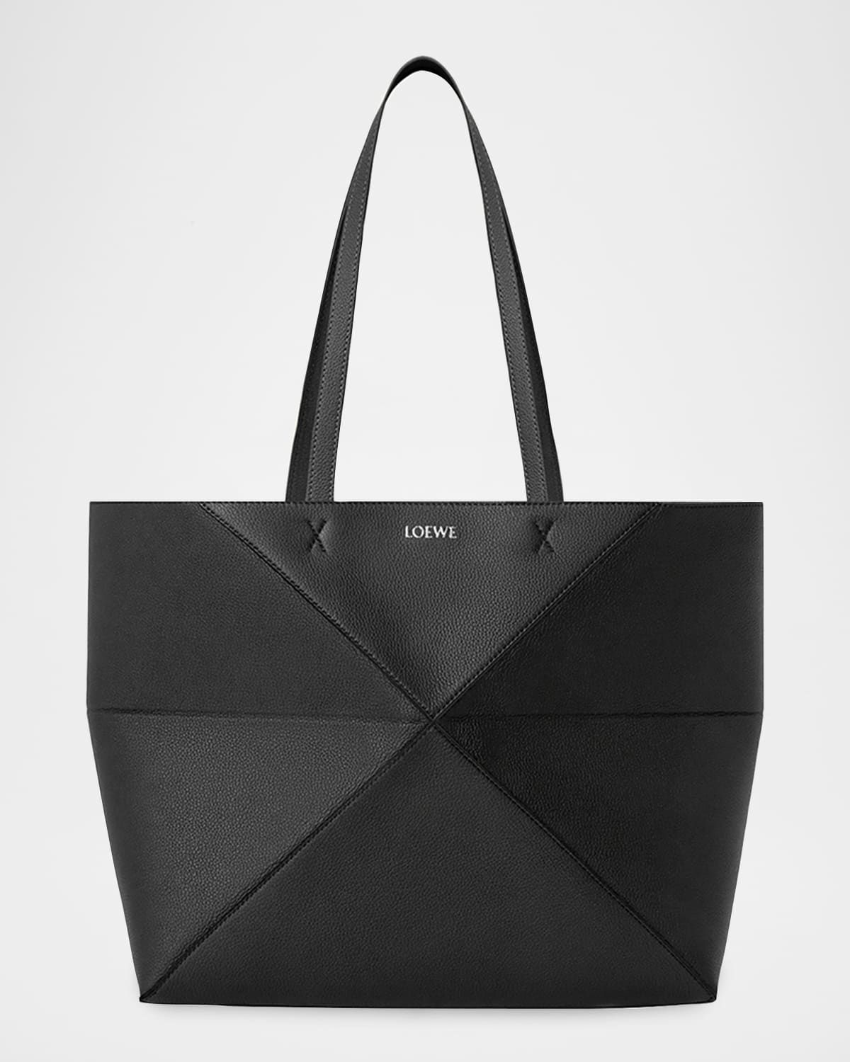 Puzzle Fold Tote Bag in Leather