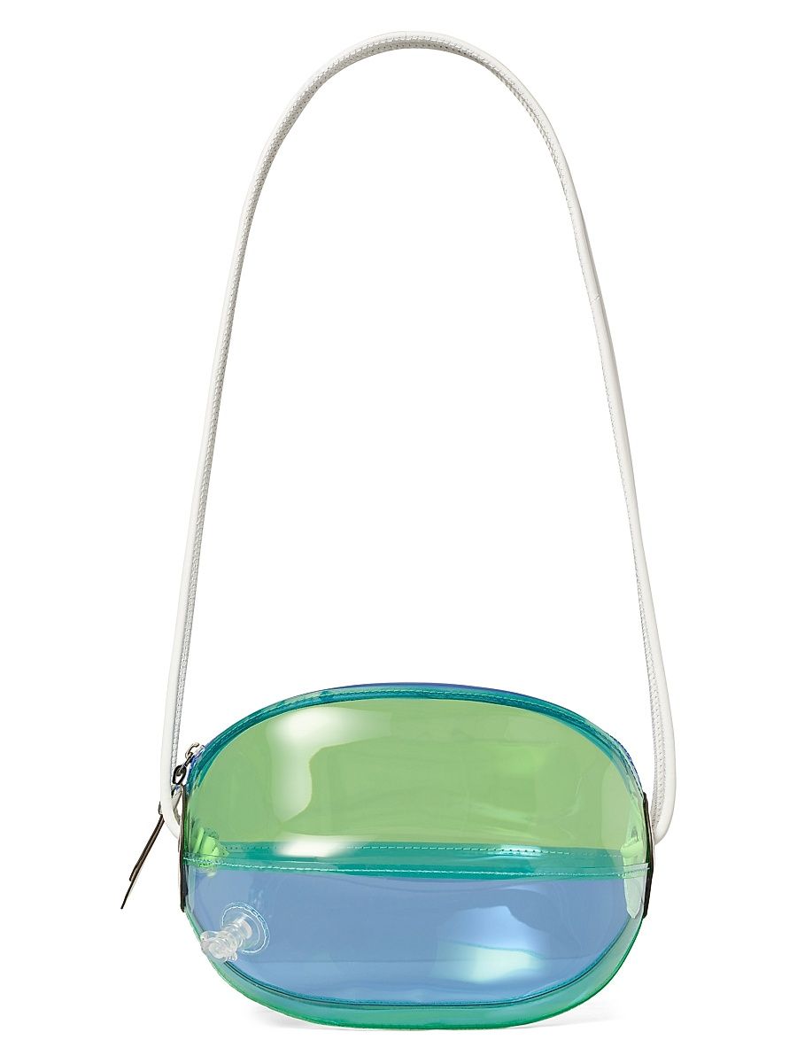 Women's Colorblocked Beach Shoulder Bag - Pool Blue