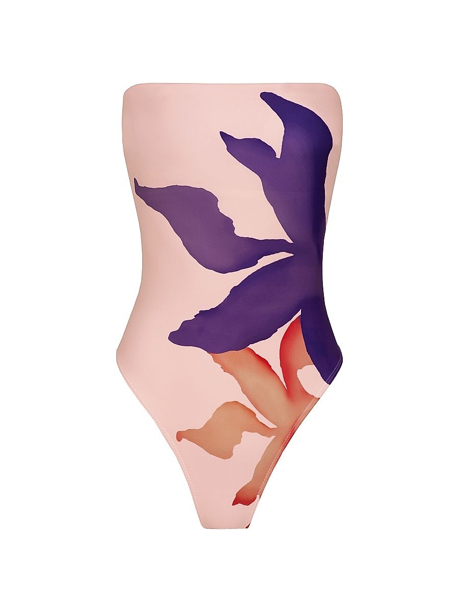 Women's Bianca Floral Brazilian-Cut One-Piece Swimsuit - Size XL