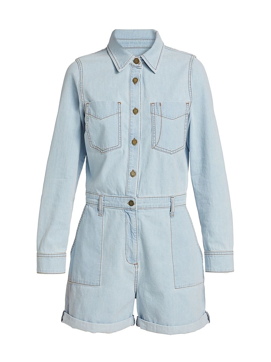 Women's Lavinia Denim Romper - Bleached Wash - Size 31