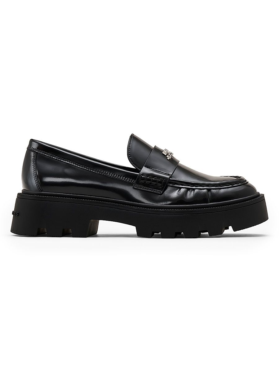 Women's The Frankie 45MM Leather Loafers - Black - Size 7