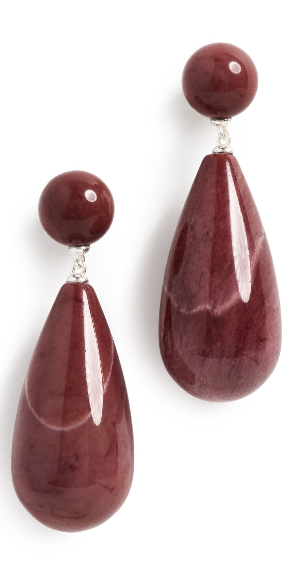 LIÉ STUDIO The Lola Earrings Silver Red Mookiate One Size