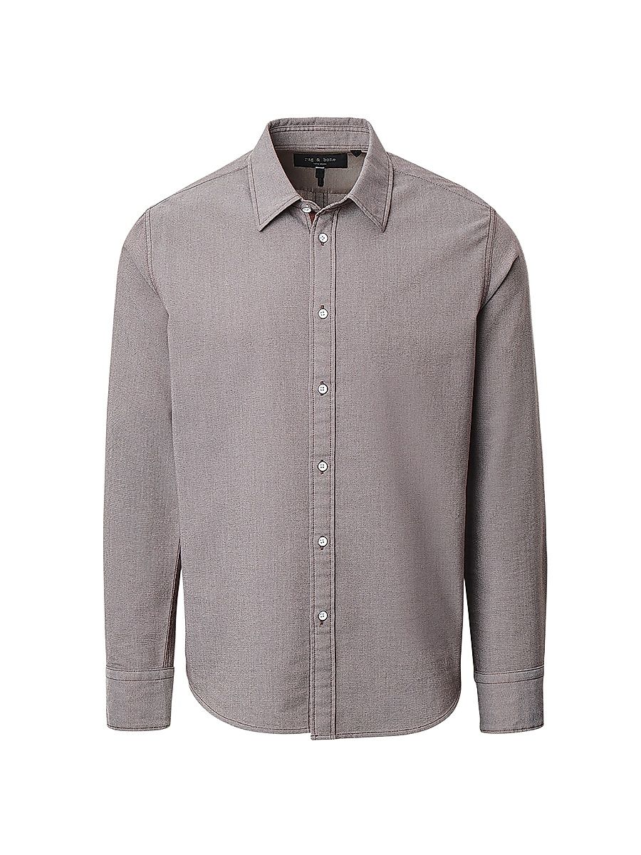 Men's Tomlin Stretch Dobby Shirt - Taupe Brown - Size XXL