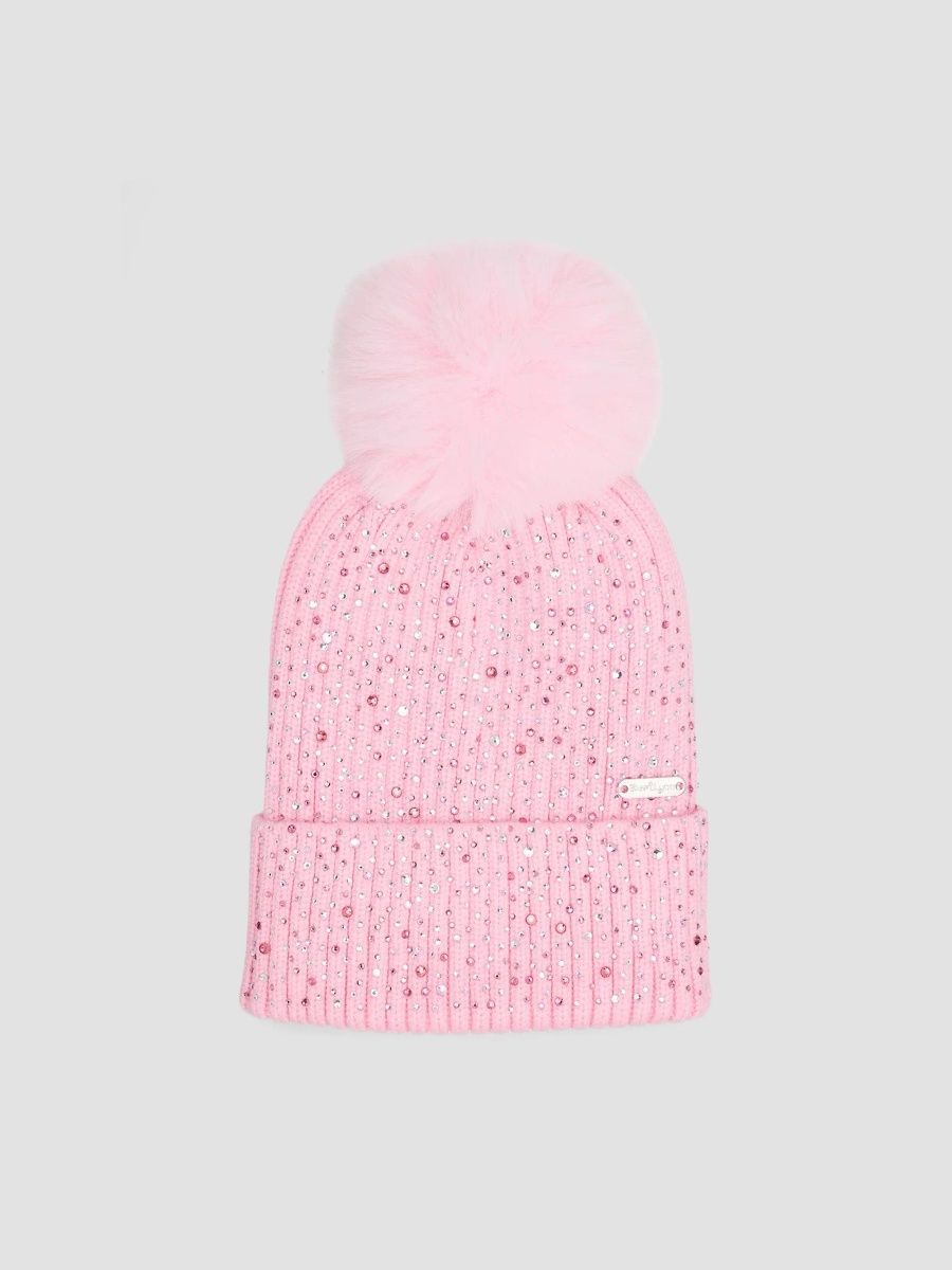 Bari Lynn Girl's Girl's Bandana Beanie & Glove Set - Pink