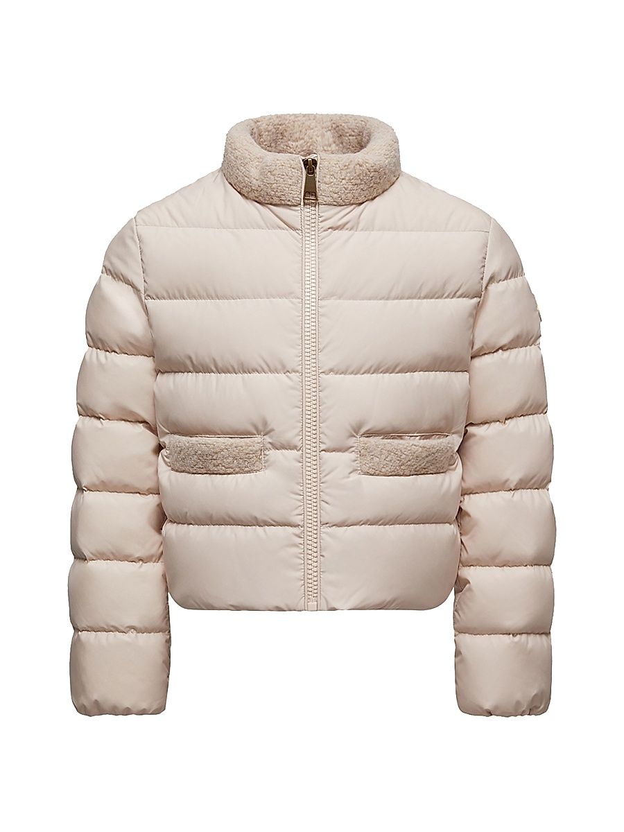 Little Girl's & Girl's Blessing Puffer Jacket - Light Beige - Size 12