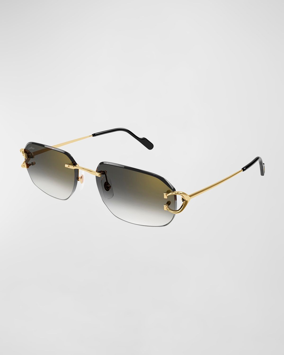 Men & apos;s Rimless Metal Rectangle Sunglasses