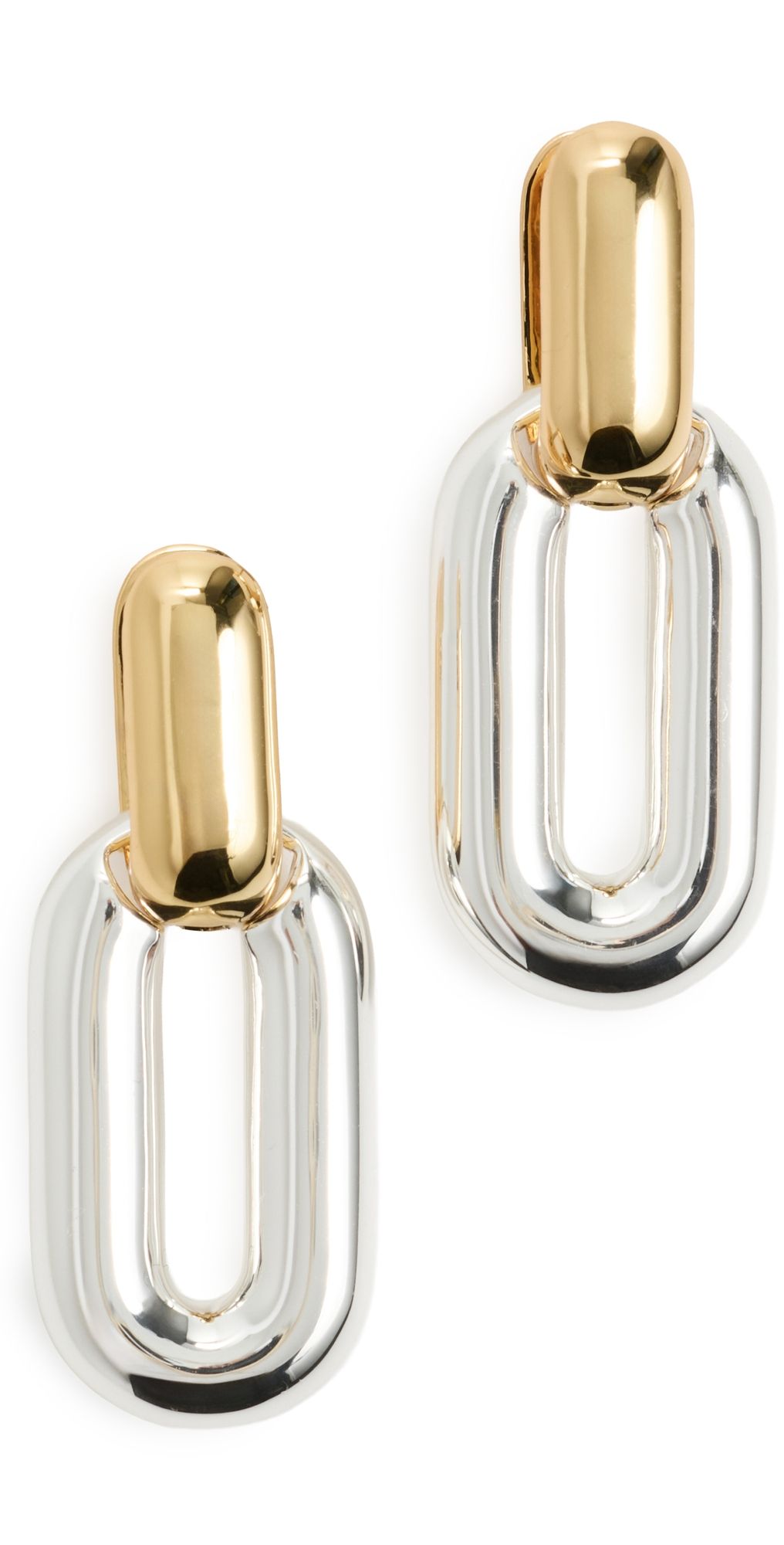JENNY BIRD Puffy Detachable Link Earrings Two-Tone One Size