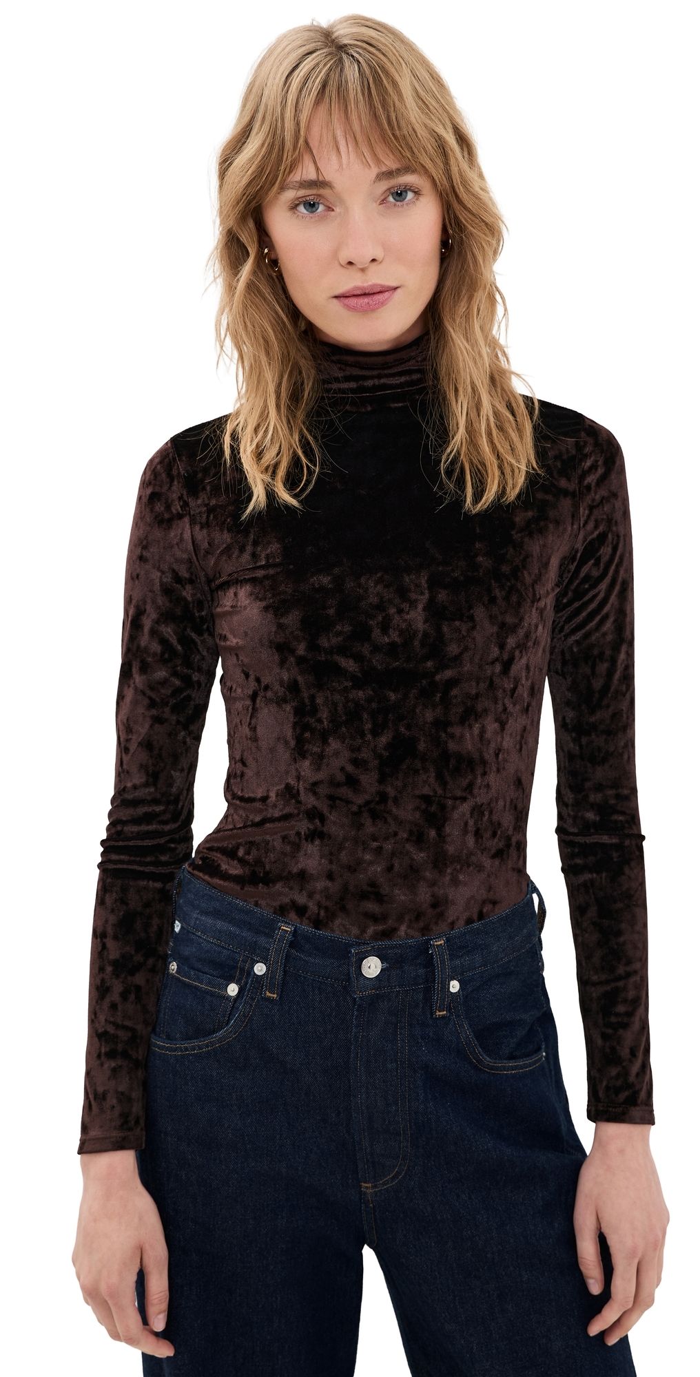 Joe's Jeans The Velvet Tony Long Sleeve Top Cacao L