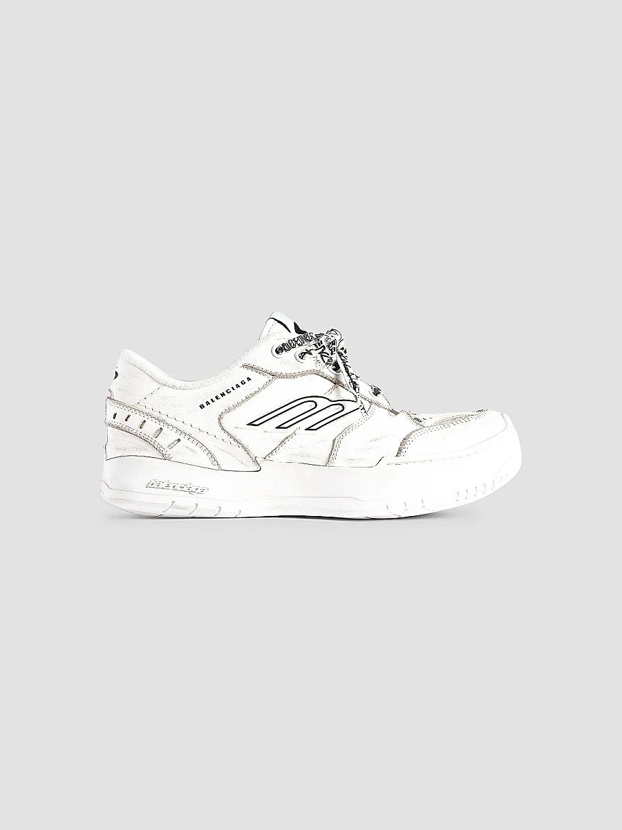 Balenciaga Women's Hamptons Platform Sneakers - White - Size 11