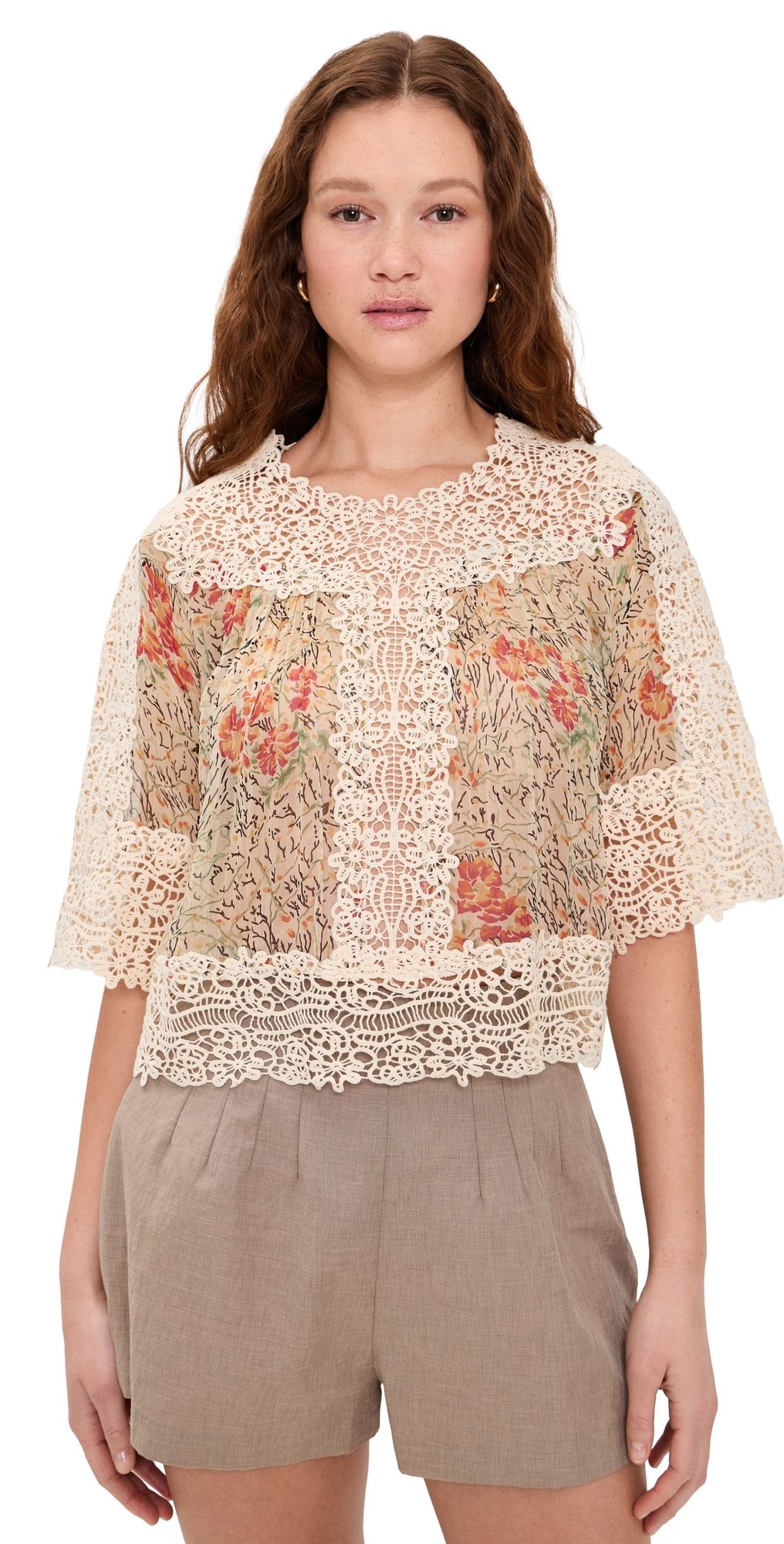 Sea Luisa Print Top Cream S