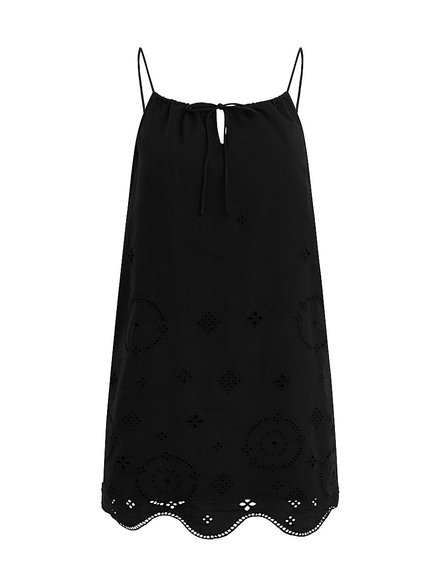 Women's The Pretty Please Eyelet Minidress - Black - Size XL