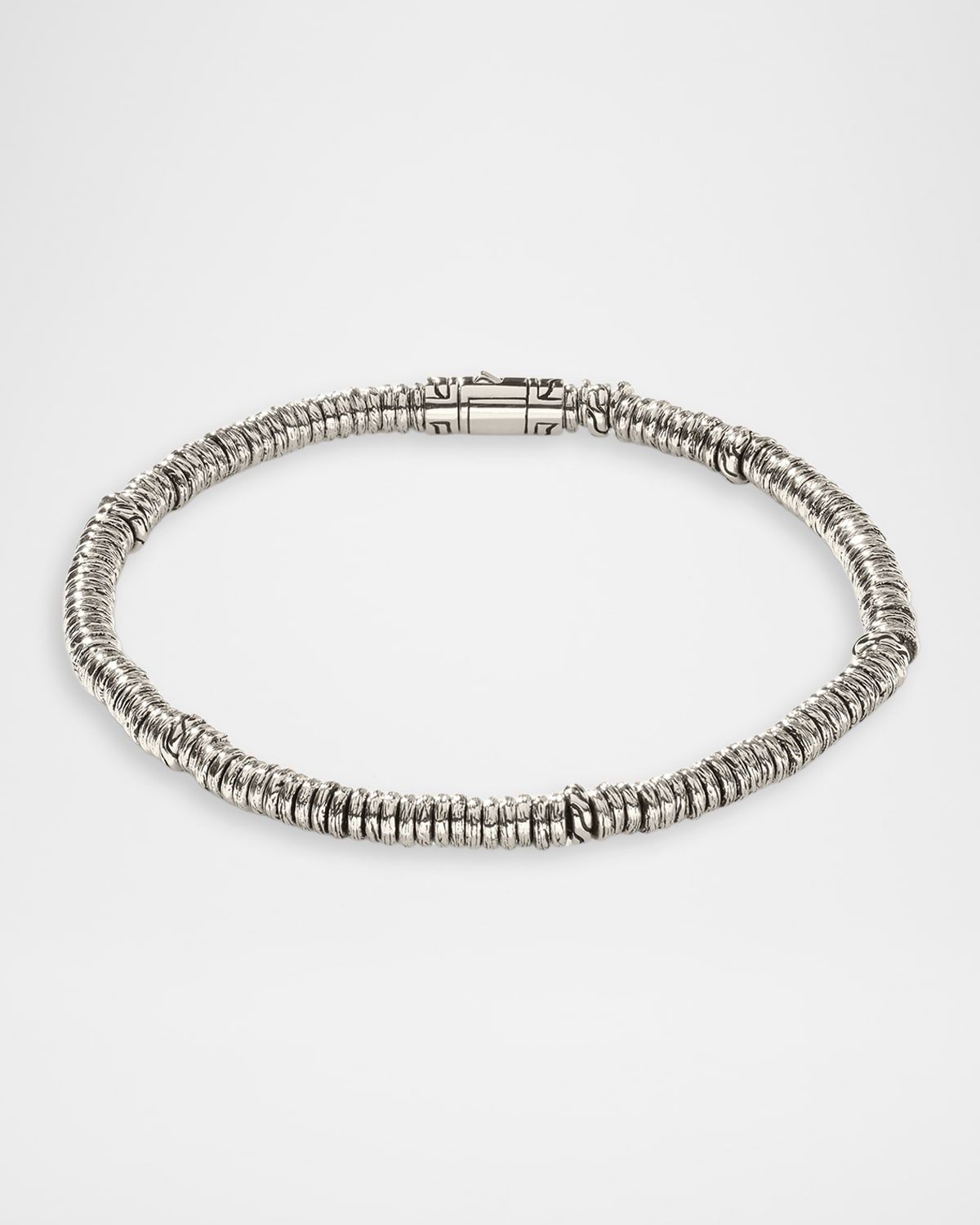 Men & apos;s Sterling Silver Heishi Bracelet