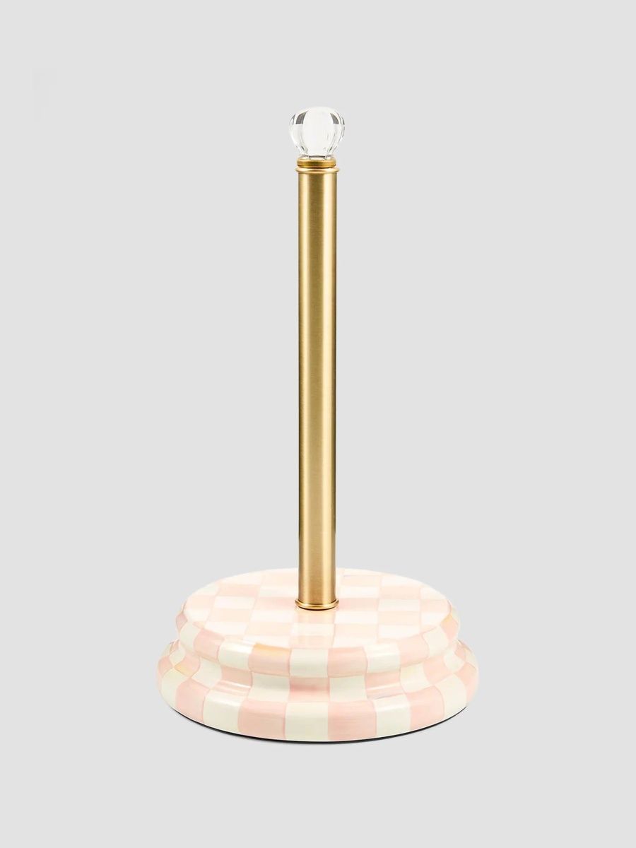 MacKenzie-Childs Rosy Check Paper Towel Holder