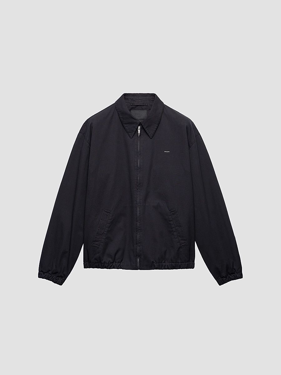Prada Men's Cotton Jacket - Black - Size 40
