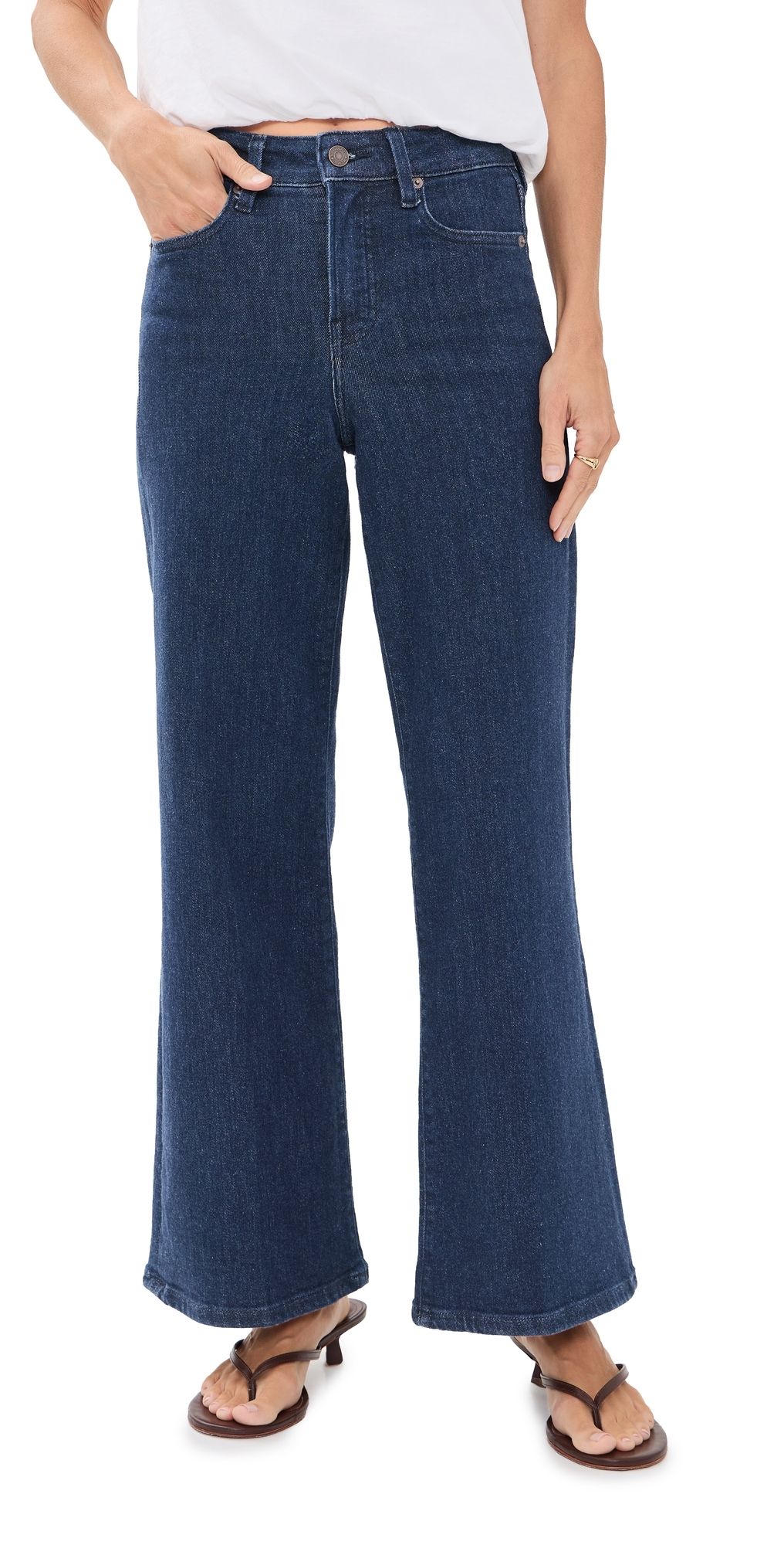 Good American Good Petite Palazzo Jeans INDIGO1153 16