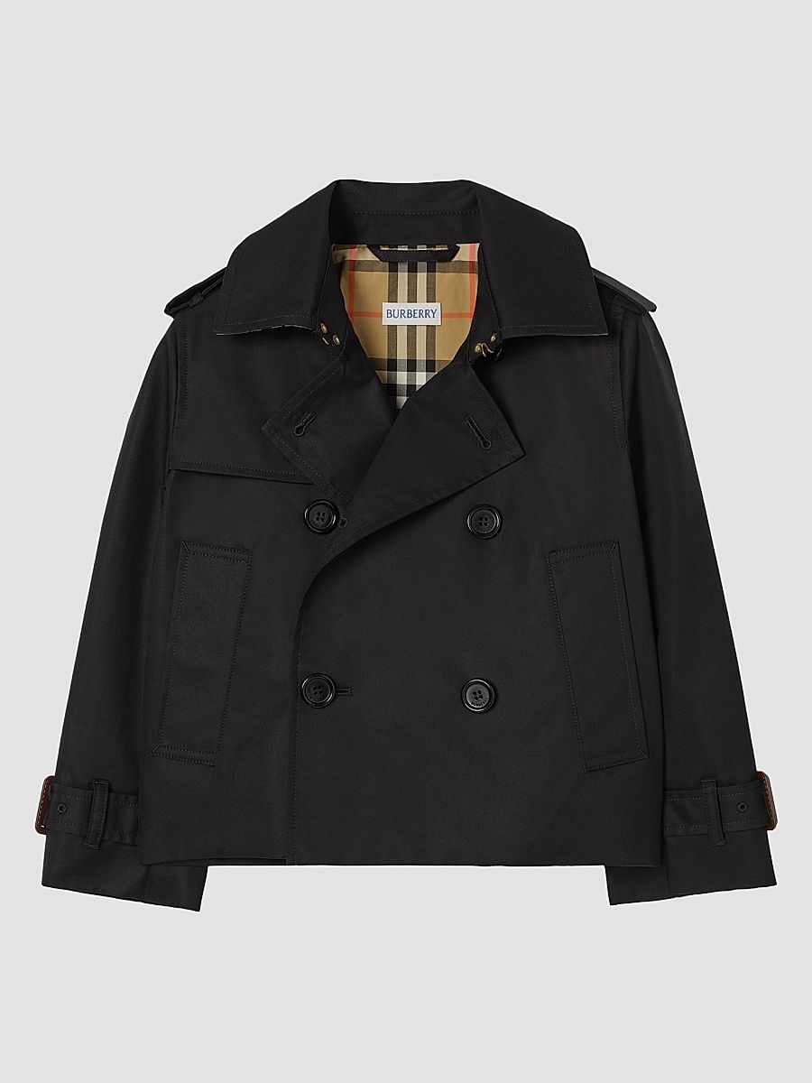 Little Girl's & Girl's Cotton Trench Jacket - Black - Size 8