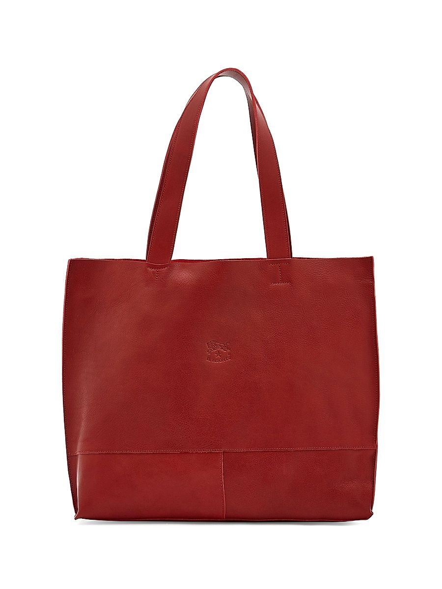 Women's Valentina Leather Tote - Red