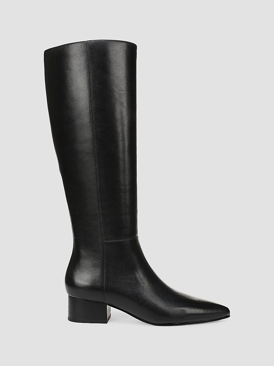 Vince Women's Adan 40MM Leather Knee-High Boots - Black - Size 6