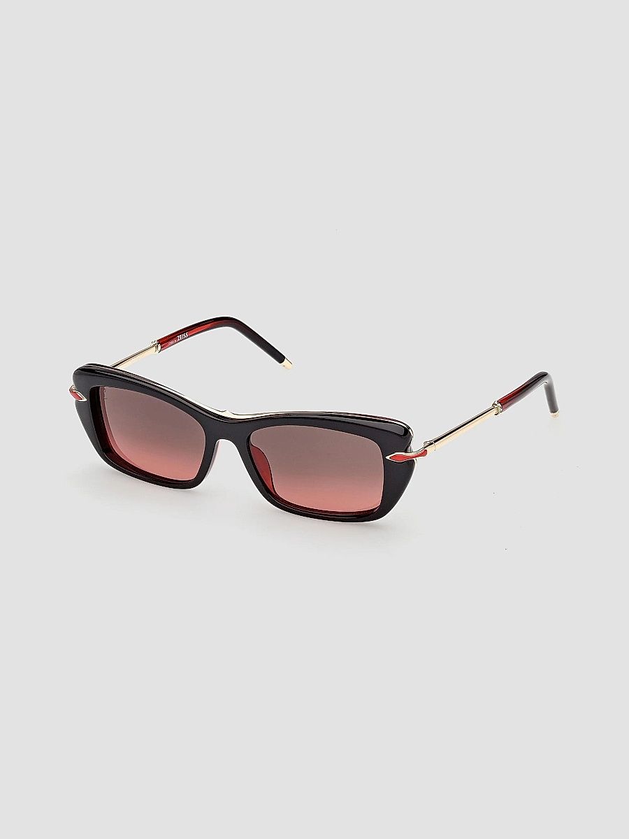 Christian Louboutin Women's 53MM Rectangular Sunglasses - Gold Black Red