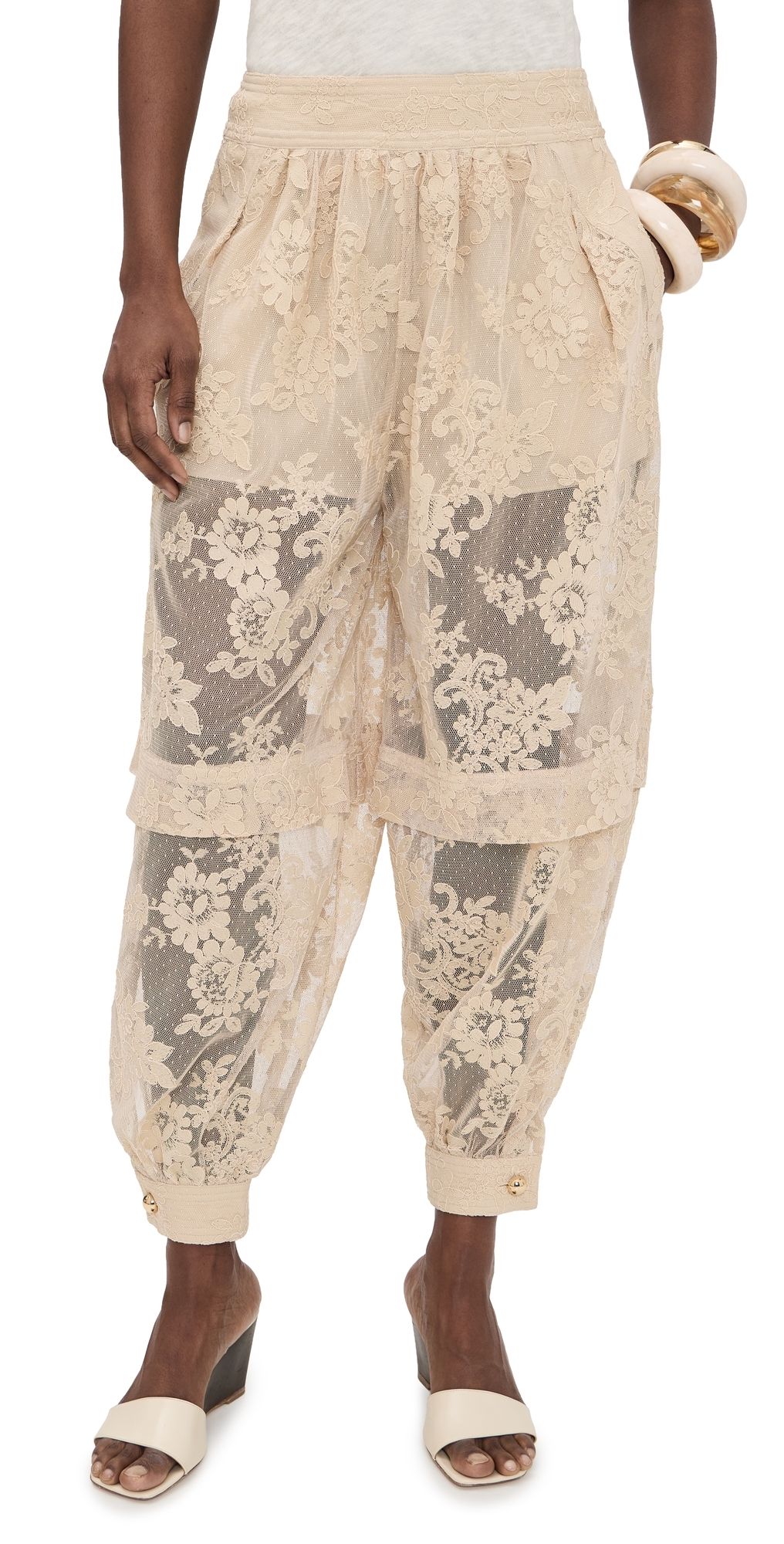 Zimmermann Luna Lace Harem Pants Cream 3