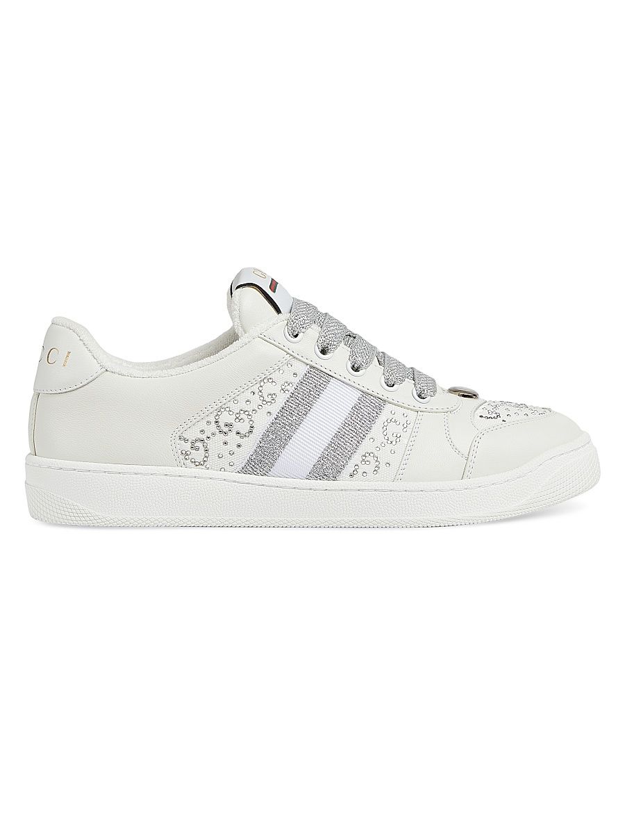 Women's Screener Leather Low-Top Sneakers - Soft White - Size 5