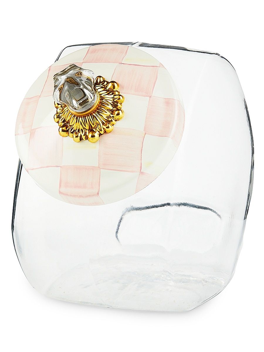 Rosy Check Lid Cookie Jar