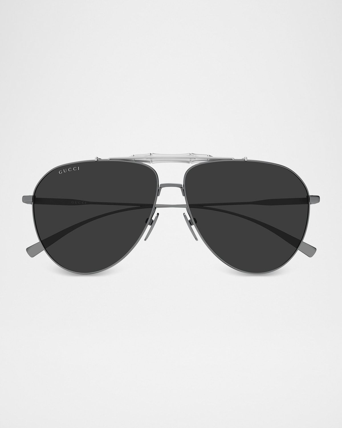 Men & apos;s GG2064S-001 Double-Bridge Metal Aviator Sunglasses