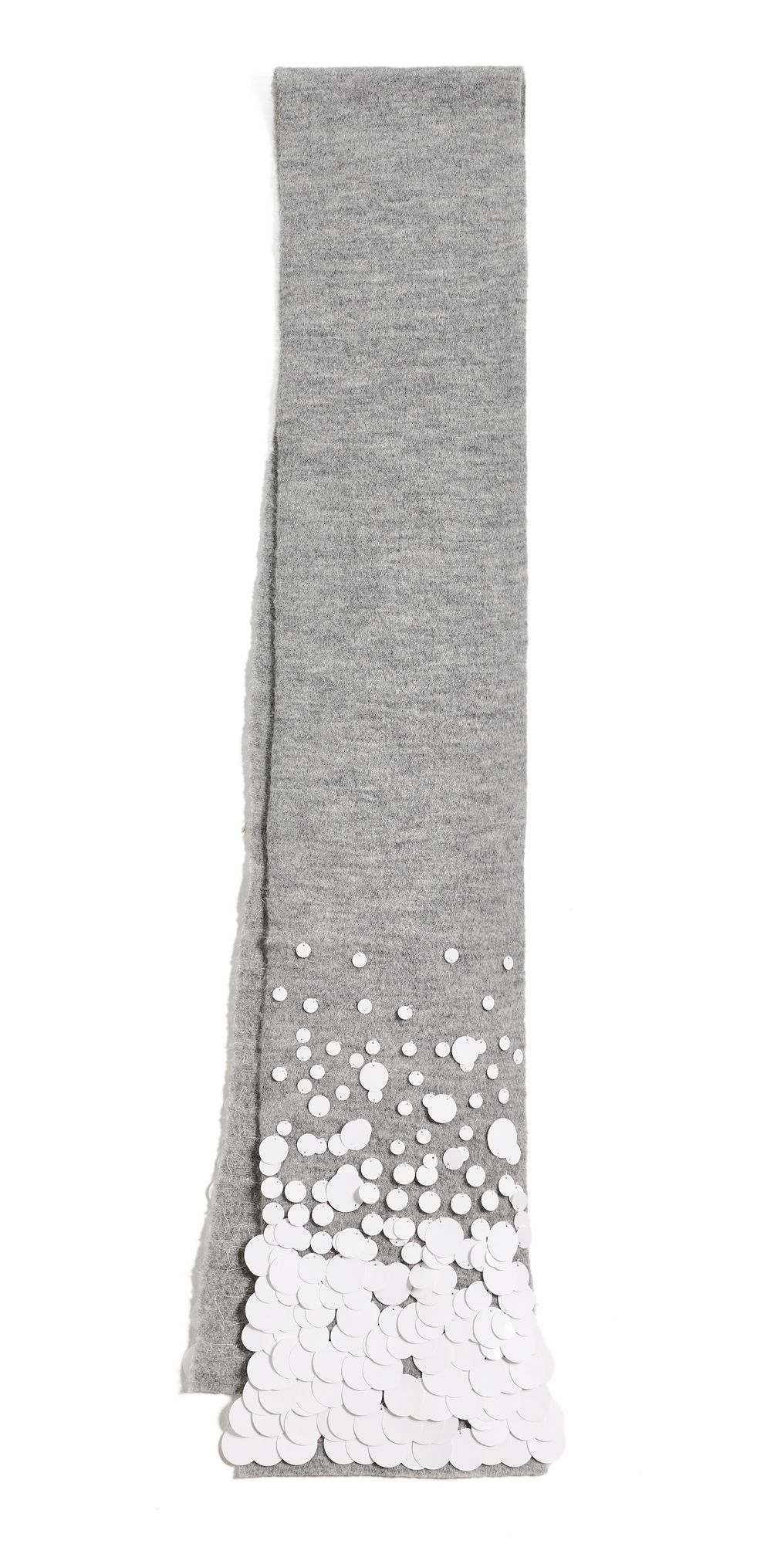 Chan Luu Sequined Wool Scarf Heather Grey One Size