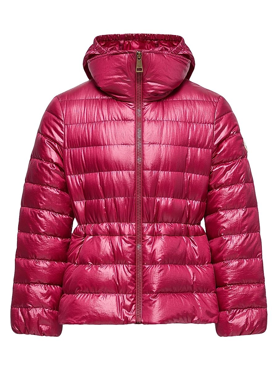 Little Girl's & Girl's Fem Puffer Jacket - Coral Red - Size 14