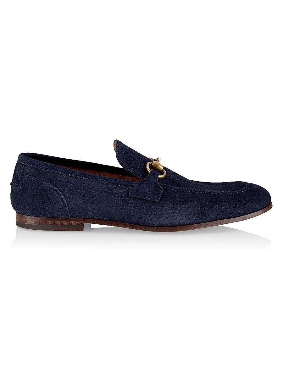 Men's Jordaan Horsebit Suede Mocassins - Navy - Size 11.5