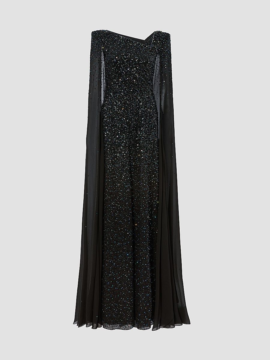 Jenny Packham Women's Twilight Embellished Gown - Liquorice - Size 6