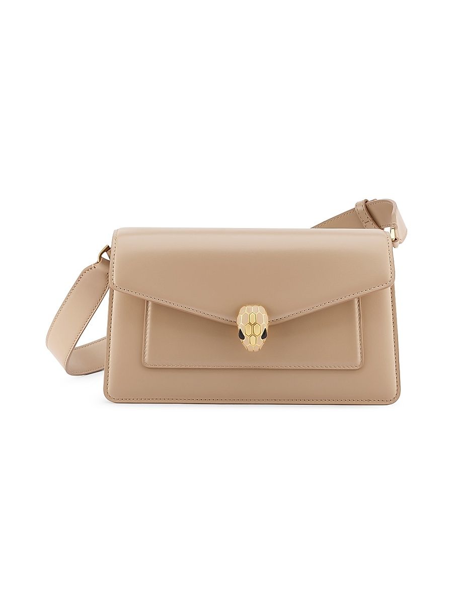 Women's Serpenti Forever Leather Shoulder Bag - Travertine