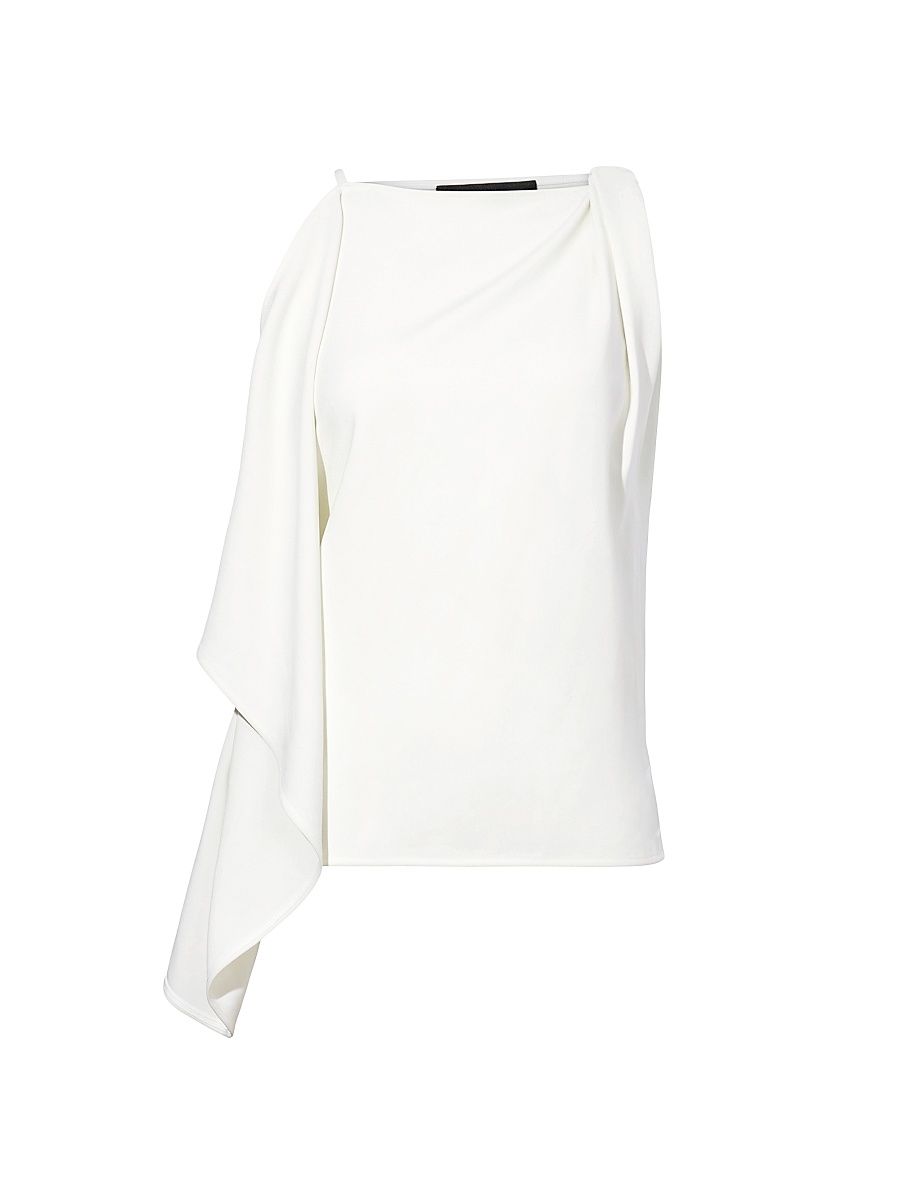 Women's Alyssa One-Shoulder Top - Ivory - Size 10