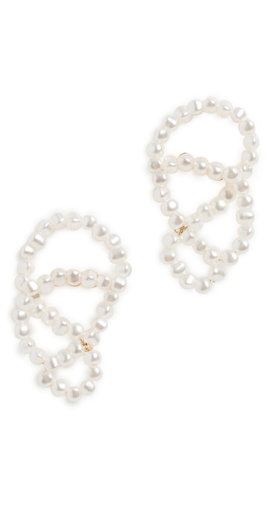 Lele Sadoughi Loop Earrings Pearl 100 One Size