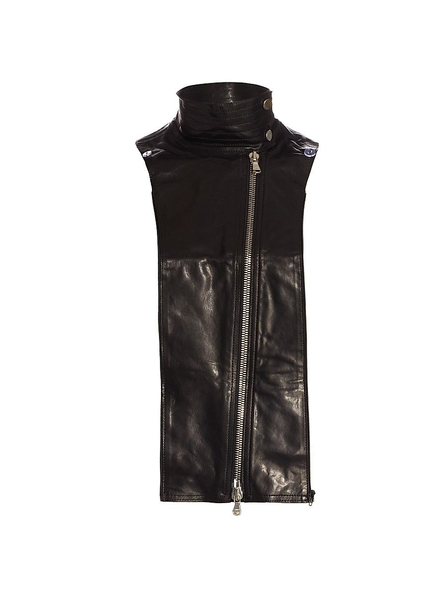 Women's Moto Leather Dickey - Black