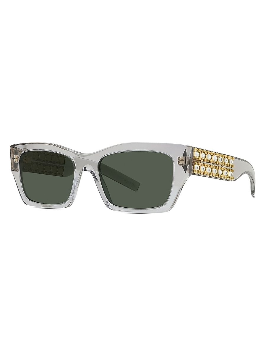 Women's 4G Rectangular Sunglasses - Transparent Grey Green
