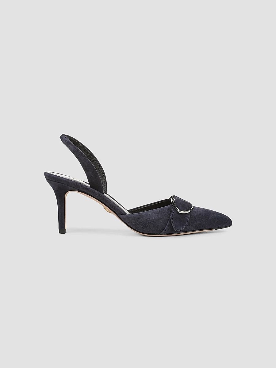 Veronica Beard Women's Loralyn 70MM Suede Slingback Pumps - Navy - Size 8