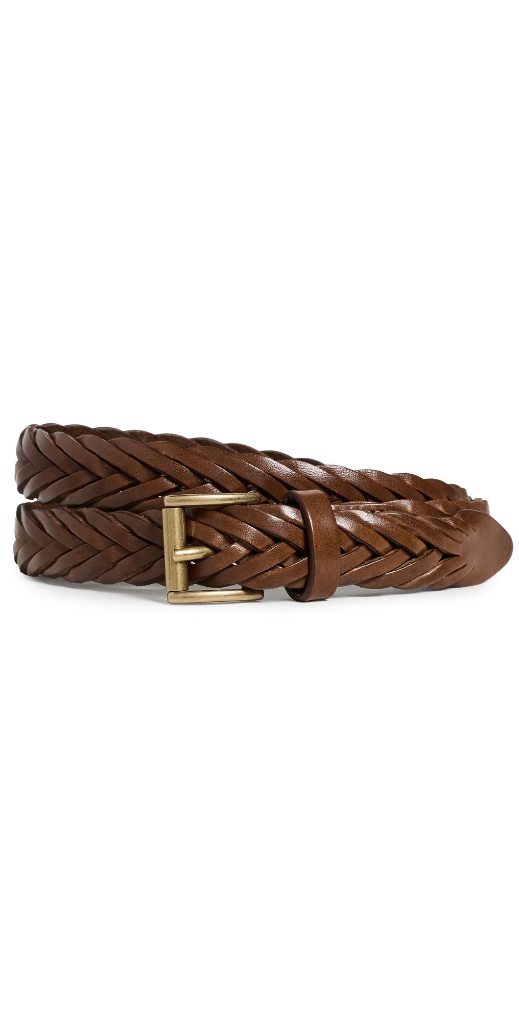 Anderson's Leather Woven Belt Brown F16 36