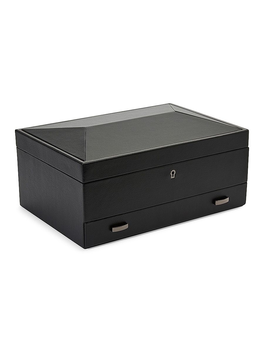 British Racing 10-Piece Watch Box & Drawer - Black