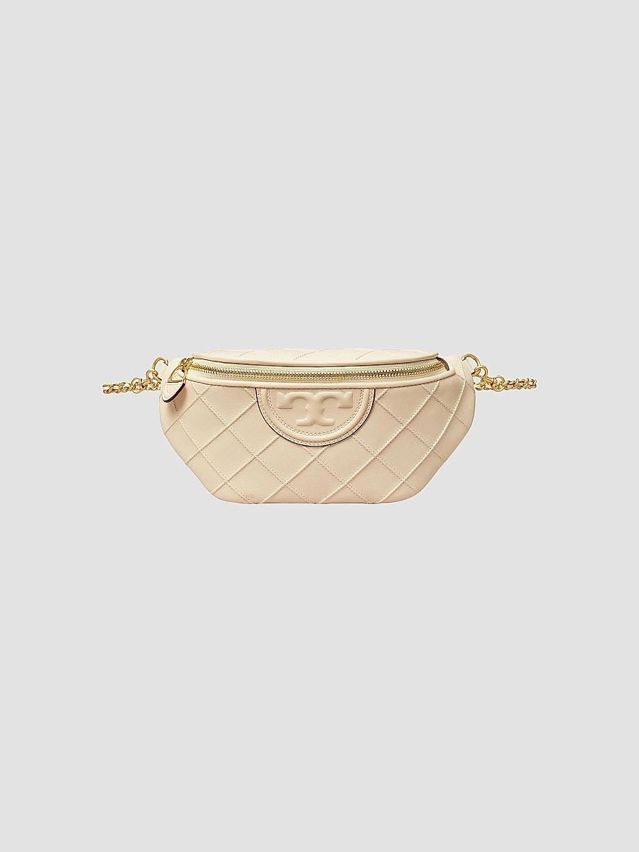 Tory Burch Women's Fleming Nappa Leather Belt Bag - New Cream