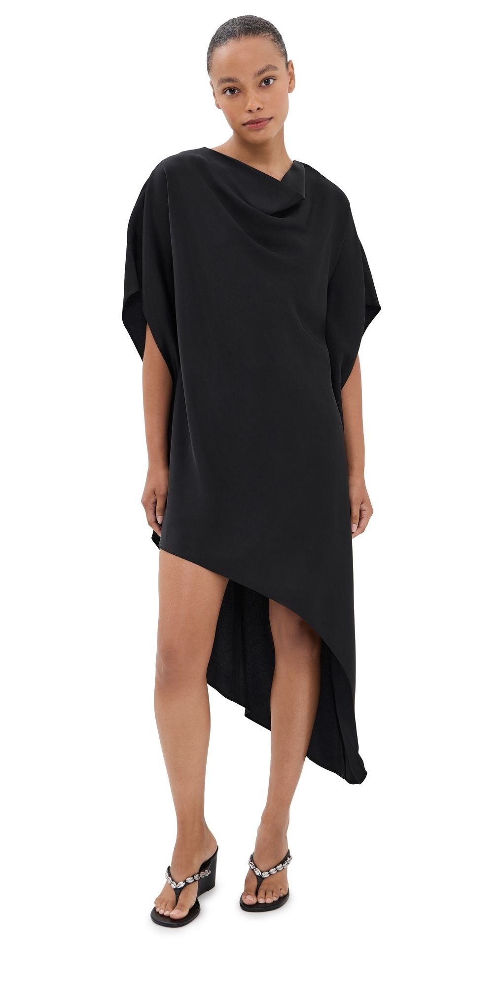 SIMKHAI Sadia Cape Mini Dress Black 0
